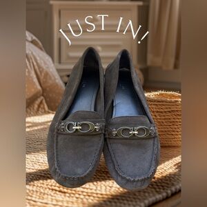 Coach grey loafers